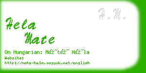 hela mate business card